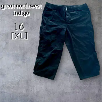 GreatNorthwestIndigo 카고 크롭 팬츠 블랙 16(XL)