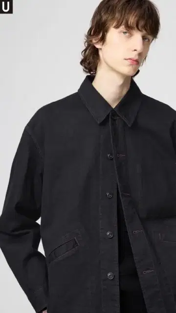 블랙 데님 자켓