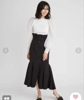 SNIDEL 프론트 버튼 머메이드 스커트