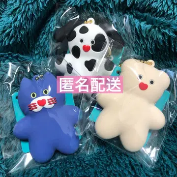 [ 미사용 ] mojojojo 러버 마스코트 키링 고양이 강아지 곰