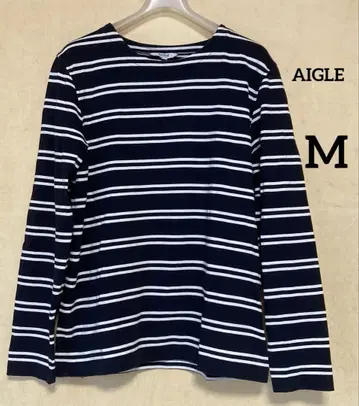 [ AIGLE ] M 스트라이프 긴팔 T셔츠 네이비