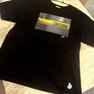 [ 레어 ] FR2 CAUTION T셔츠 블랙 L