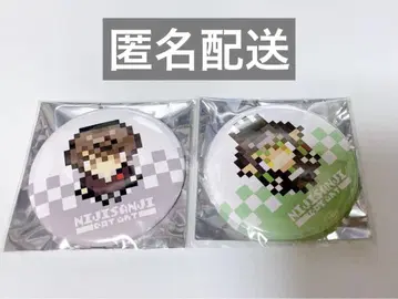 니지산지 카가미 하야토 하나바타케 차이카 도트 아트 캔뱃지