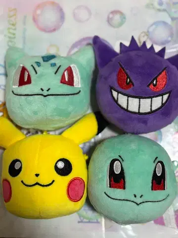 피카츄 겐가르 꼬부기 이상해씨 봉제 인형 파우치