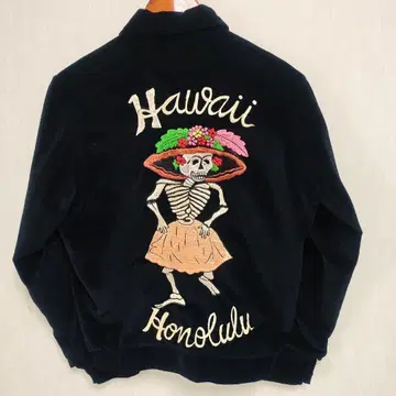 해골 수베니어 자켓 벨벳 스카잔 새상품급 34 빈티지