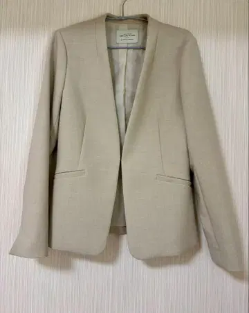 그린 라벨 릴랙싱 더블 크로스 노 라펠 자켓