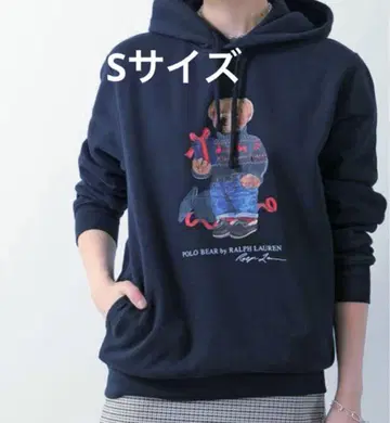 랄프 로렌 여성용 속기모 폴로베어 맨투맨 후드티 정품 S