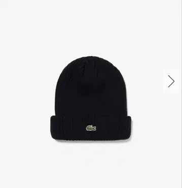 LACOSTE 울 리브 니트 캡 블랙