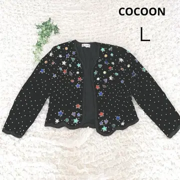 COCOON 자켓 자카드 비쥬 [ L ] 별 반짝반짝 파티