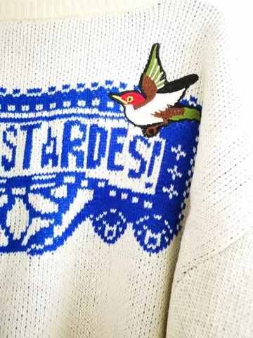 택 포함 새상품 차이하네 멕시칸 가디건 에스닉 자수 패치 니트