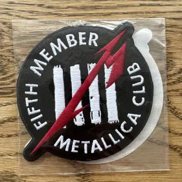 METALLICA 팬클럽 패브릭 소재 와펜 미사용
