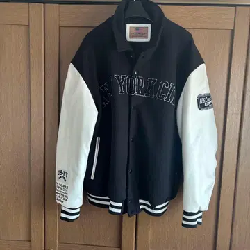 Wego U.S. COMPANY SUPPLY 바시티 자켓 블랙/화이트