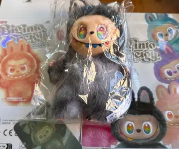POP MART LABUBU 봉제 인형 블랙 컬러, 박스 수납 가방 포함