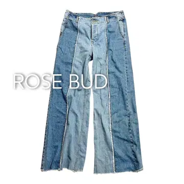 ROSE BUD 와이드 스트레이트 데님 하이웨스트 와이드 레그