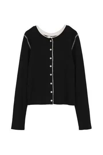 CLANE W FACE BICOLOR CARDIGAN