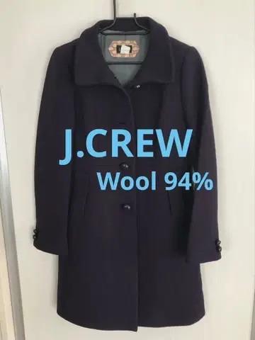 [ J.CREW ] 제이크루 롱 코트 보라색 퍼플 울 94% M