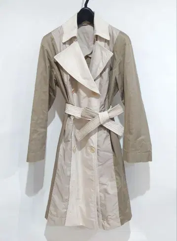 JIL SANDER 질 샌더 이소재 절개 트렌치코트