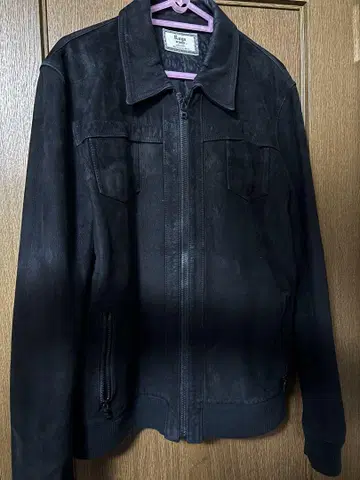 럭스 맥레거 스몰 포켓 가죽 자켓 스웨이드