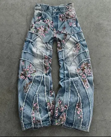 BADSON.US CHERRYBLOSSOM OVERGROWTHDENIM