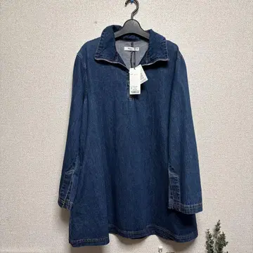 MOUSSY 데님 블루 집업 셔츠