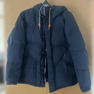 BEAMS 후드 부착 다운 자켓 L 네이비