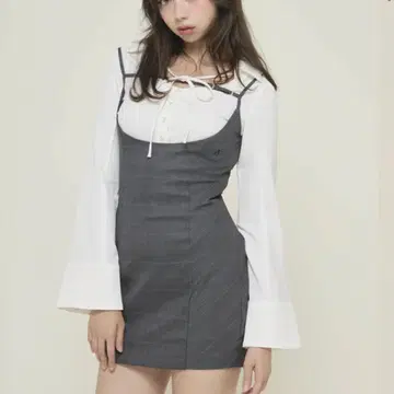 andmary Betty layered check dress