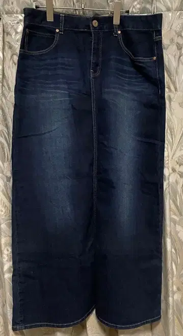 GAP 1969 시리즈 데님 롱 스커트 프론트 슬릿 인디고