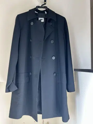 DKNY 다나카란 블랙 울 코트