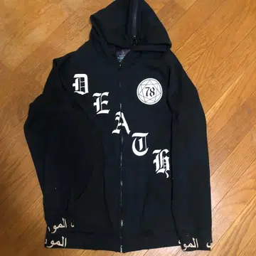 MIISHKA DEATH 프린트 후드티 L 사이즈 블랙