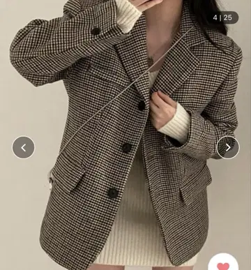 muni:r 체크 무늬 테일러드 자켓
