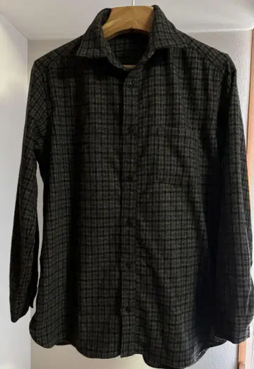 nest Robe 그레이 계열 울 체크 긴팔 셔츠
