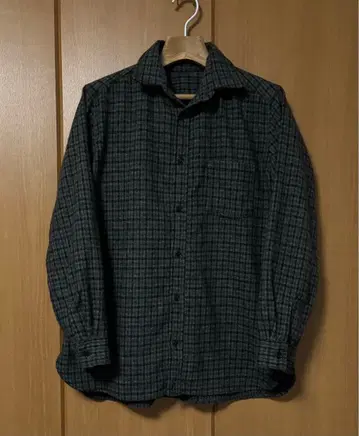 nest Robe 그레이 계열 울 체크 긴팔 셔츠