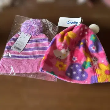 헬로키티 니트 모자 & 플리스 캡 미사용품