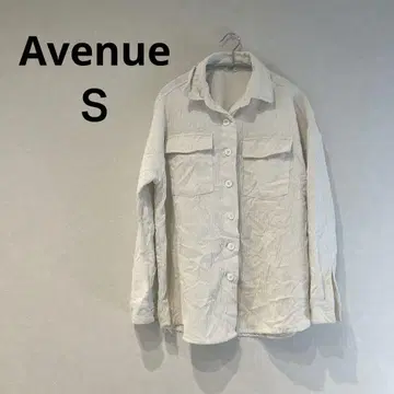 해외 구제 의류 [ S ] 빅 Avenue 화이트 버튼업 셔츠 코듀로이