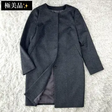 컨디션 최상 미사용급 언타이틀 울 x 캐시미어 노카라 롱 코트