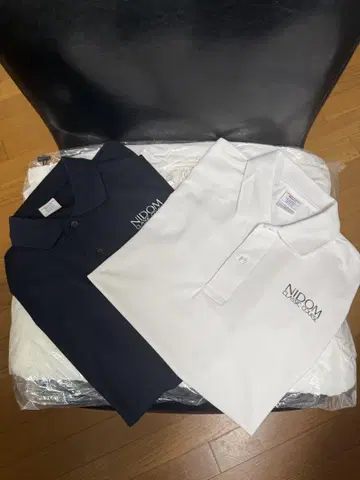 [미사용 새상품] NIDOM 피케 셔츠와 블루종 세트