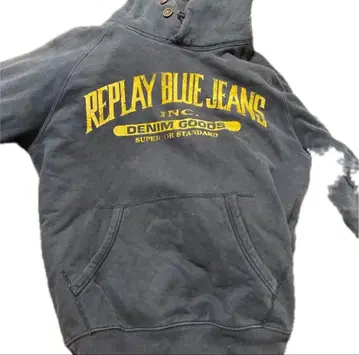 REPLAY BLUE JEANS 후드 부착 후드티