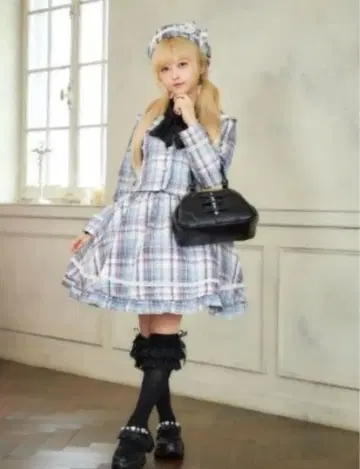 호시나 사쿠라코 콜라보 체크 무늬 양산형 지뢰계 자켓 4L