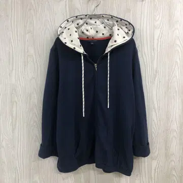 z-676 TOMMY HILFIGER 네이비 후드 부착 후드티 L