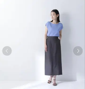 린넨 라이크 아웃 포켓 스커트