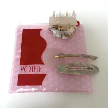 [ 3개 세트 ] POTETE 헤어 클립 파우치 포함 포테테
