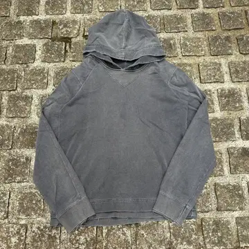 00s ABAHOUSE Y2K 컷팅 후드티 빈티지 가공 그레이