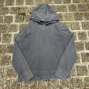 00s ABAHOUSE Y2K 컷팅 후드티 빈티지 가공 그레이