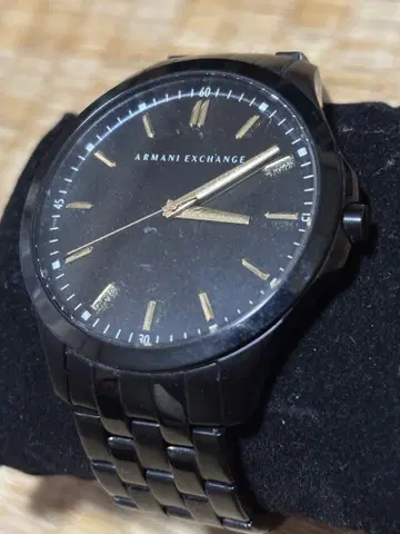 Armani Exchange 블랙 손목시계