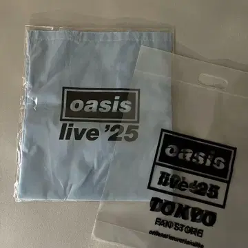 oasis live '25 도쿄 일본 공연 한정판 페이스 타월 쇼핑백