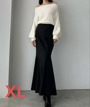 Louere 하이웨스트 플레어 머메이드 스커트