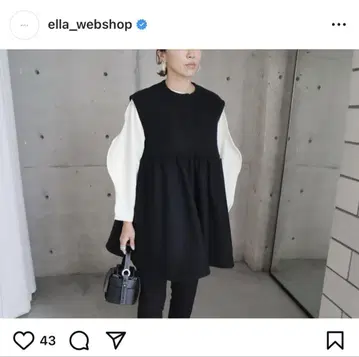 ella 울 마쉬멜로우 터치 베스트 블랙