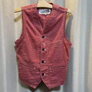 SUGAR CANE 데님 베스트 36 레드