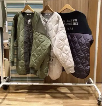 BOY'S ROOM 니트 x 퀼팅 로고 블루종 정가 8910