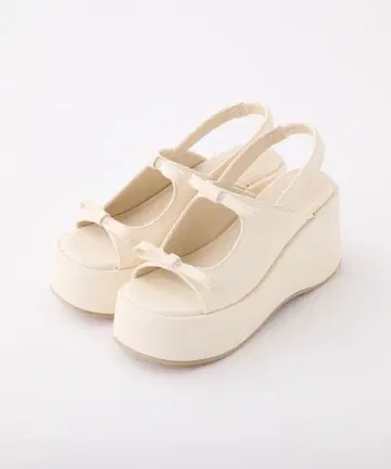 NICE CLAUP 통굽 샌들 리본